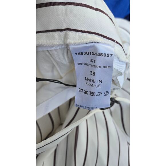 Chloe White striped silk maxi skirt size 38 NWT - Picture 10 of 11